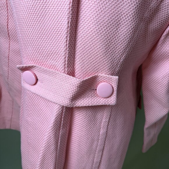 Vintage INC Pink Double Breasted Long Line Blazer Coat jacket Pink Size Large - Picture 7 of 11